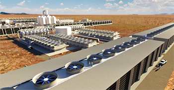 Rendering of world’s largest direct-air-capture-plant in the Permian Basin