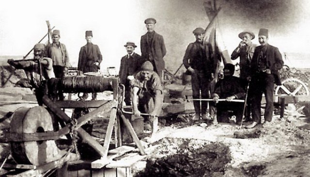photograph of first oil well 1847